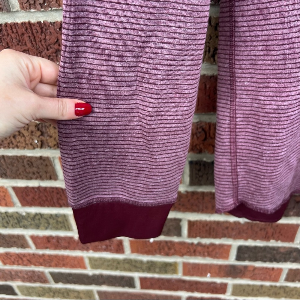 Oakley Burgundy Marled Striped Long Sleeve Shirt - Picture 4 of 5